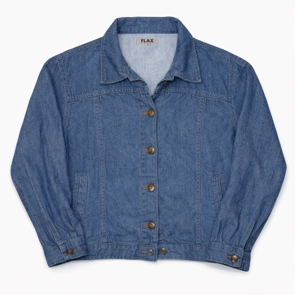 Flax Women's Indigo Button Down Shirt